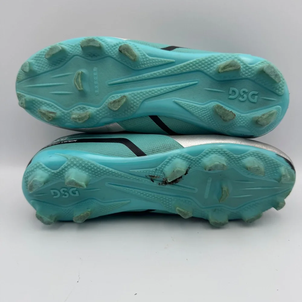 DSG Speed Viper 2.0 Youth Soccer Cleats Teal Silver‎ Size 3/ Soccer Ball Size 3